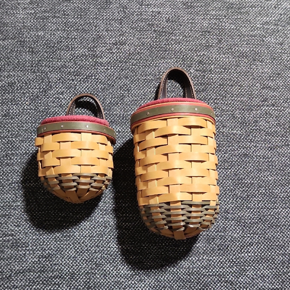 Handcrafted Tan and Brown Woven Baskets